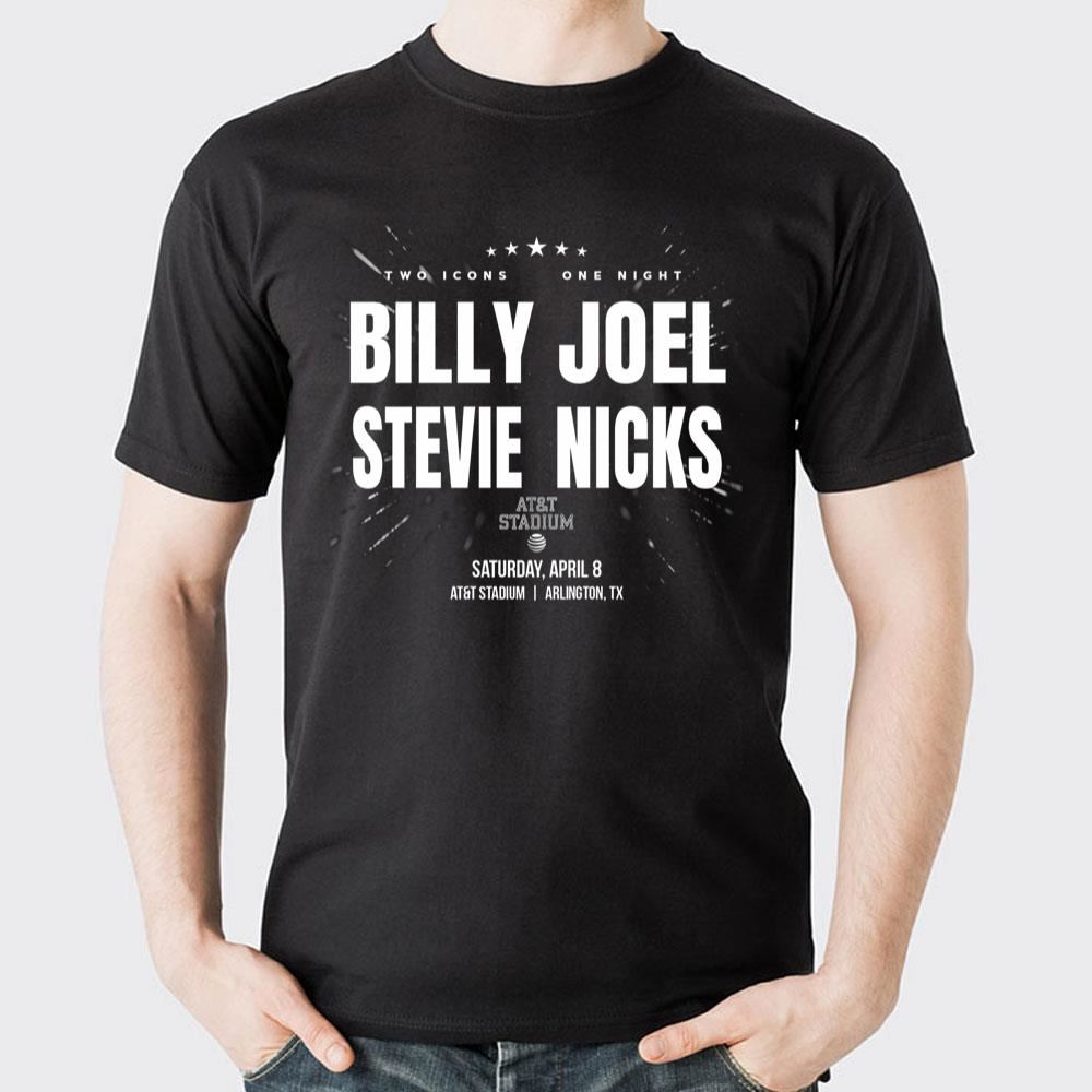 2023 Two Icons One Night Billy Joel Stevie Nicks Limited Edition T-shirts